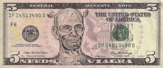 Dollar Bills Turned Into American Icons