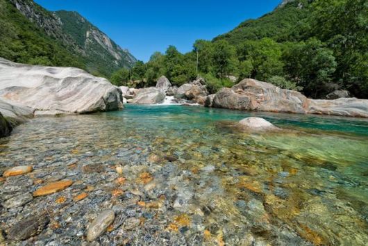 Crystal Clear Swiss River Verzasca