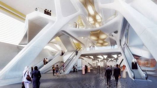 Zaha Hadid's Sleek Metro Station, Saudia Arabia