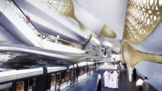 Zaha Hadid's Sleek Metro Station, Saudia Arabia
